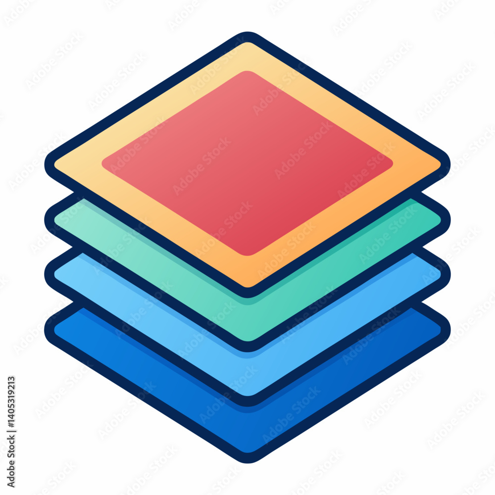 Poster create a vector illustration of a bold stroked logo for a software company, featuring abstract shape