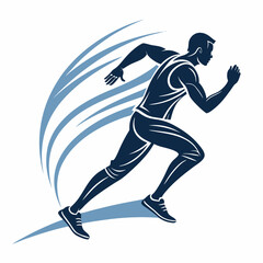 Design a bold, vector logo for a sportswear brand, featuring strong strokes.