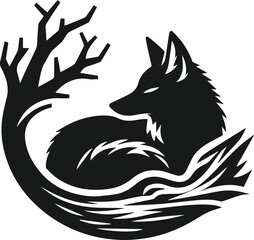 Coyote vector silhouette