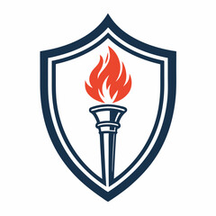 Design a vector logo for a university, featuring a bold stroke and modern aesthetic.