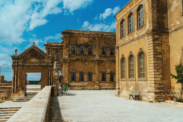 Mardin, Turkiye. Historical houses in old Mardin.