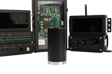 Modern electronic circuits on a white background, a set of various devices