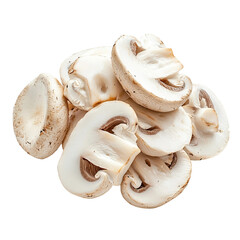 fresh mushroom slices on clean background
