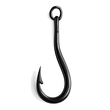 recommend clip art: fishing hook isolated on white