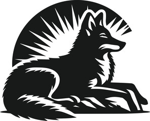 Coyote vector silhouette