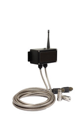 Modern electronic device on white background