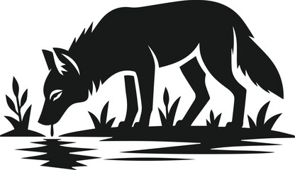 Coyote vector silhouette