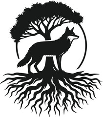 Coyote vector silhouette