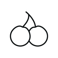 Cherry icon shows juicy red fruit, perfect for sweet treats, healthy snacks, and fresh summer vibes.