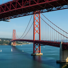 Naklejka premium Stunning Ponte 25 de Abril Bridge Lisbon