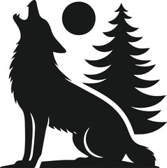 Coyote vector silhouette