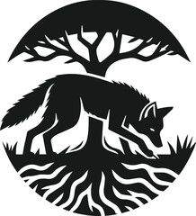 Coyote vector silhouette