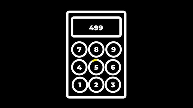 Minimal calculator icon showing numeric display, symbolizing calculation, finance, education, and basic math functionality.