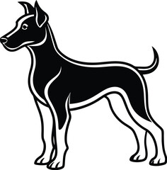 Dog silhouette vector designs 9