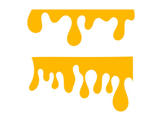 Melted cheese, cheese vector. cheese on white background. Flowing liquid isolated on white background. leak, splash, spilled liquid.