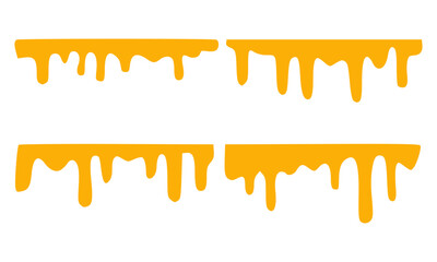 Melted cheese, cheese vector. cheese on white background. Flowing liquid isolated on white background. leak, splash, spilled liquid.