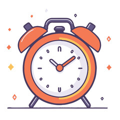 Simple vector illustration of an alarm clock 
