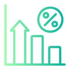 increasing gradient icon