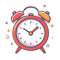 Simple vector illustration of an alarm clock 
