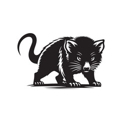 Tasmanian Devil Vector - Tasmanian Devil Silhouette - Tasmanian Devil Illustration - Tasmanian Devil design.