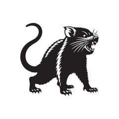 Tasmanian Devil Vector - Tasmanian Devil Silhouette - Tasmanian Devil Illustration - Tasmanian Devil design.