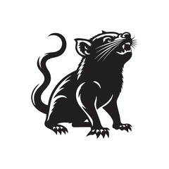 Tasmanian Devil Vector - Tasmanian Devil Silhouette - Tasmanian Devil Illustration - Tasmanian Devil design.