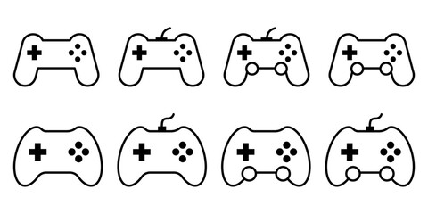 Gaming Controller Icon Vector. Game console Vector Icon in line style design. Symbol of Gamepad. Vector illustration. © mytour