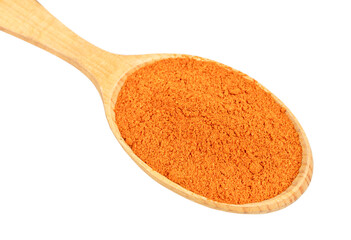 Dried paprika seasoning in a spoon