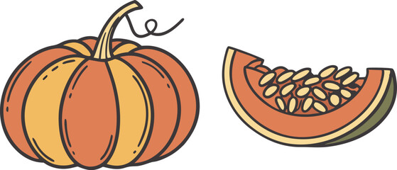 pumpkin on a white background