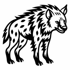 hyena silhouette art vector illustration 