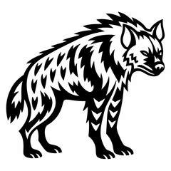 hyena silhouette art vector illustration 