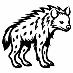 hyena silhouette art vector illustration 