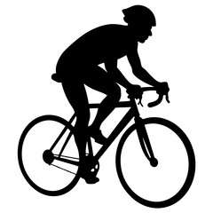 Fototapeta premium Cyclist Silhouette Vector Art Illustration