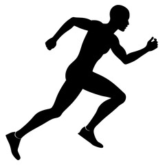 Runner Silhouette Vector Art Illustration
