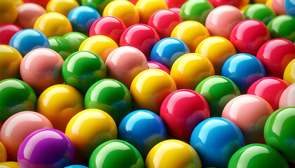 Glossy Close-up Colourful Bubblegum Balls wallpaper desktop background.