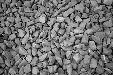 Black and white texture of large stones.