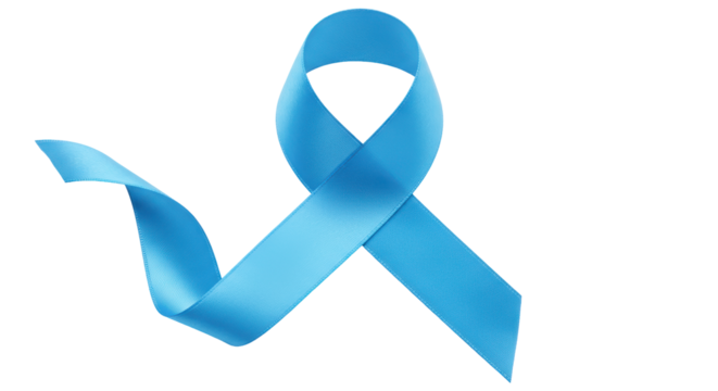 Isolated blue ribbon awareness