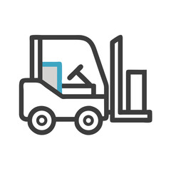 Naklejka premium Forklift Truck Icon – Material Handling and Warehouse Symbol
