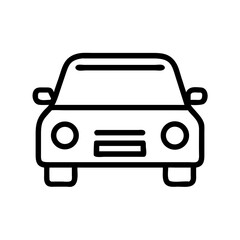 Front View Car Icon &ndash; Passenger Vehicle and Automobile Symbol