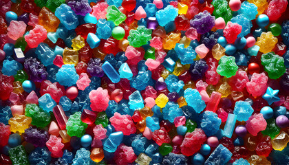 Crystal Candy 16:9 wallpaper desktop background – Bright and Colourful