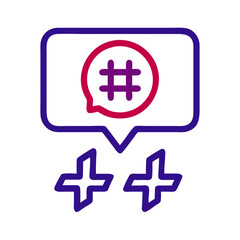 Fototapeta premium Hashtag with Skull Icon – Dangerous and Hazard Symbol