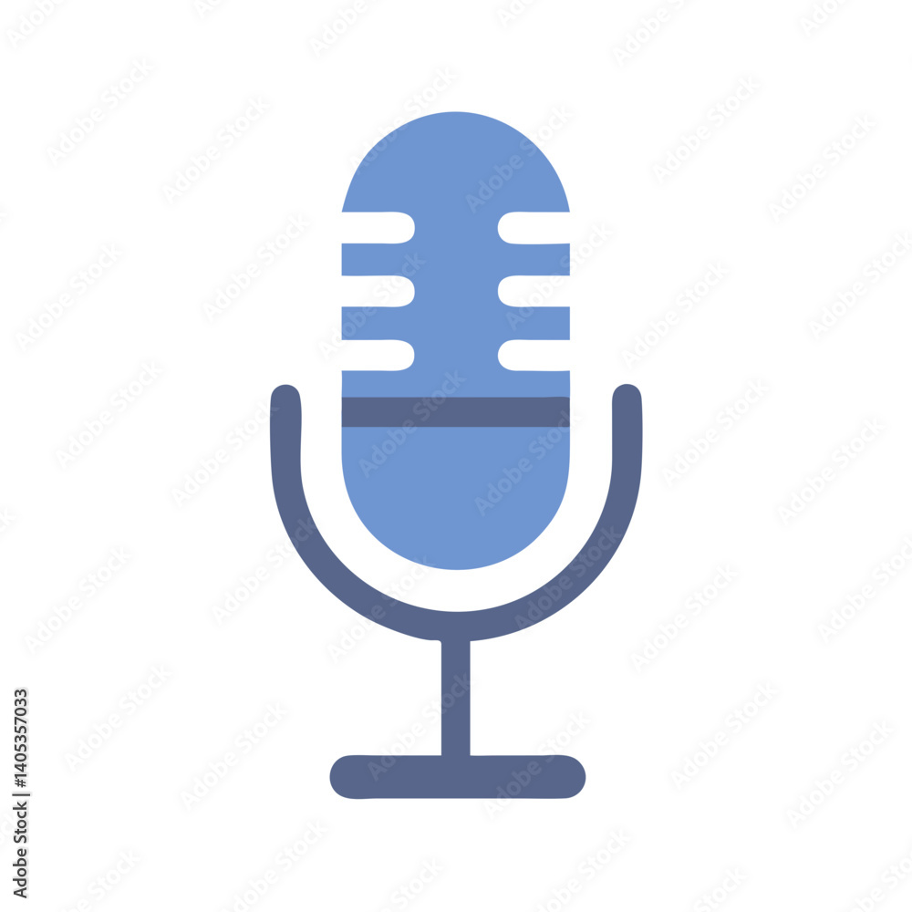 Poster microphone icon – audio recording and sound capture symbol