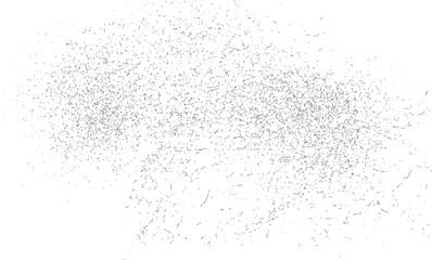 Black dust isolated on transparent background. Texture grunge background spray effect different distressed black grain texture. Distress overlay vector 