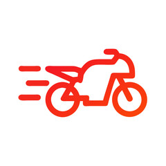 Fototapeta premium Motorcycle Icon – Fast Two-Wheel Vehicle Symbol