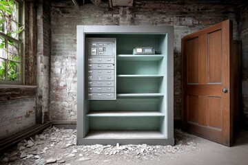 A desolate post-tech world where only machines remain in shadows