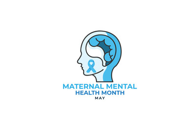 Maternal mental health month. background, banner, card, poster, template. Vector illustration.