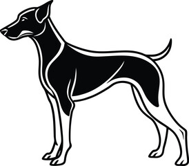 Dog silhouette vector designs 19