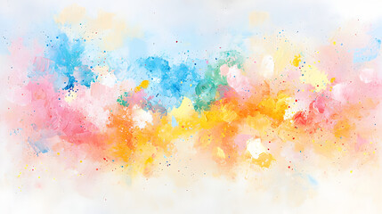art with vibrant splashes of blue, pink, and yellow blending in dynamic motion 