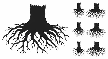 black and white vector illustration