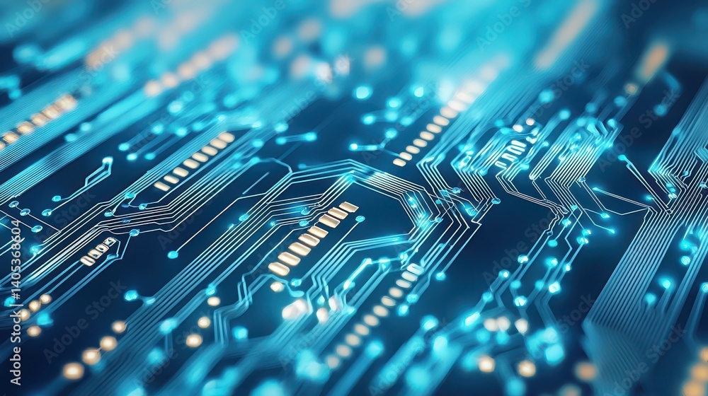 Poster ai-powered transformation icons showcasing futuristic technology digital circuitry graphic art high-
